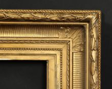A 19th century gilt composition frame with acanthus top ornament, rebate size 7.75 x 13.25 , 19.