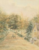Thomas Churchyard (1798-1865) British, A view on the Ipswich Road, Watercolour, 8 x