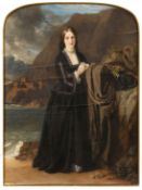 Robert Thorburn (1815-1885) British, The Marchioness of Stafford , A portrait of a lady, watercolour