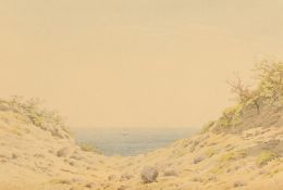 After Caspar David Friedrich, View Through an Embankment , colour collotype, 10 x 14.5 , (
