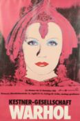 A signed Warhol poster from the Kestner-Gesellschaft exhibition in Hannover 1981, 32.5 x 23.