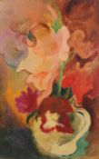 Mid-20th Century, a still life of flowers in a vase, oil on board, signed with initials AM , 31 x