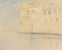 Beatrice Malcolm c. 1906, House on the Lagoon Venice , Mixed media, signed with initials and dated