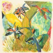 Gay Hutchings (20th/21st century) Spring , monoprint and collage on paper, signed and dated 1922 ,