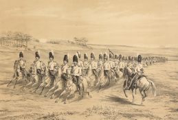 Butler after De Prades, 2nd Royal North British Dragoons. Scots Greys Cobham , 13.75 x 18.25