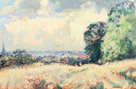 Geoffrey Chatten, Mouse Hold Heath Norwich , impressionist study, oil on board, indistinctly signed,