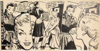 Arthur Ferrier (1891-1973) British, Do You Think This Kit Is O.K.? , a spotlight on Sally cartoon,