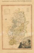 A collection of four prints of Nottingham subjects and one map of Rutland, (5)