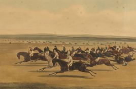 'The Cambridgeshire Stakes, 1853 They Are Off', engraving, inscribed 'Engraved by C. N. Smith',