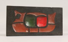 Anthony Twentyman (1906-1988) British, A carved and polished slate sculpture highlighted with oil