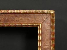 A Burr wood frame with ripple moulding, rebate size 23 x 29.25 , 58.5cm x 74cm.