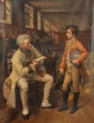 'Wellington's First Encounter with The French', print, inscribed, 21.5