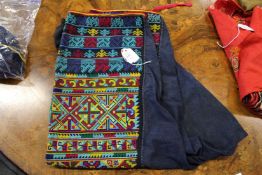 A Chinese ethnic pair of trousers.