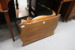 A mahogany occasional table and a stool.