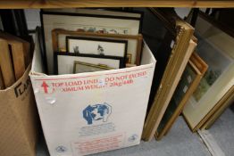 A quantity of paintings, prints and maps.