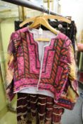 A good ethnic mirrored jacket made up of antique pieces.