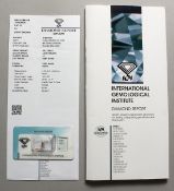 A loose diamond with certificate 0.43 carats.