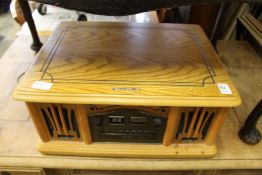 A combination record/tape player etc.