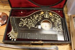 Anton Bauer, a good zither with original case.
