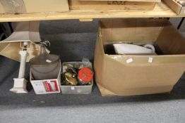 Various light fittings, door furniture etc.