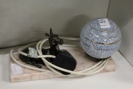 An Art Deco style table lamp.