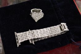 A decorative bracelet and ring.