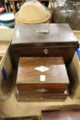 Various sewing boxes etc.