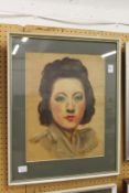 Winifred Goodwin, self portrait, signed and dated 1942.