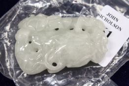 A Chinese jadeite carving.