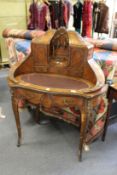A ladies' French kingwood bureau de dame with ormolu mounts.