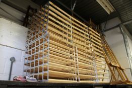 Six large wine racks.