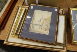 Four various watercolours.