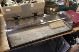 A good brass bound glass table-top display cabinet.
