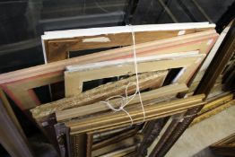 A quantity of picture frames.