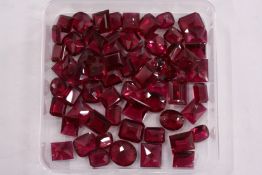 A box of loose coloured stones.