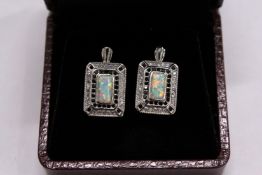 A pair of Art Deco style earrings.
