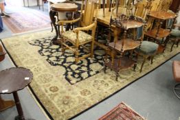 A good large Indian carpet with stylized floral decoration.