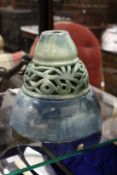 John Castle-Harris (Australian 1893-1967) a studio pottery vase of conical form with pierced