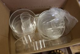 A quantity of perspex stands.