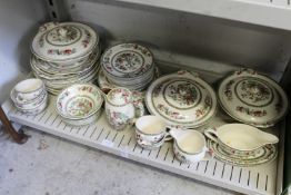 A quantity of Indian Tree pattern dinner ware.