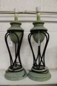 A pair decorative classical style lamps.