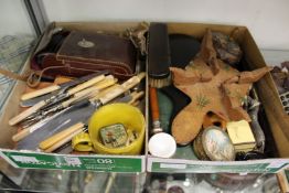 Two boxes of miscellaneous collectables.