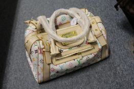 A ladies' designer style handbag.