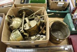 A large quantity of brassware.