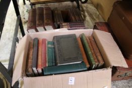 Three small boxes of books.