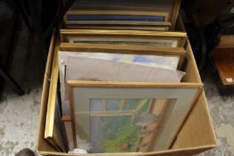 A large quantity of paintings.