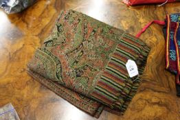 A Dutch double sided rectangular paisley shawl.
