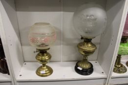 Two oil lamps.