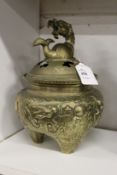 A Chinese bronze censer.