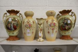 Decorative porcelain vases.